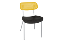 Обеденный стул SHT-ST85/SB85/S85M (желтый/черный/хром лак) в Самаре