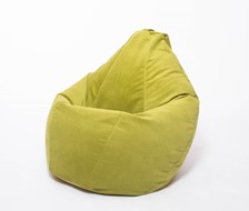 Кресло-мешок Груша большое, велюр однотон, травянное в Оренбурге