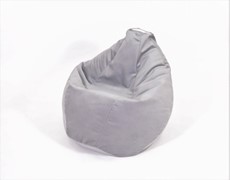 Кресло-мешок Груша малое, велюр однотон, серое в Саратове