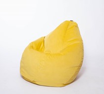 Кресло-мешок Груша большое, велюр однотон, лимонное в Оренбурге