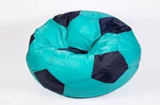 Кресло-мешок Мяч малый, бирюзово-черный в Самаре