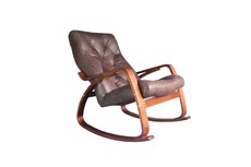 Кресло-качалка Гранд, замша шоколад в Саратове