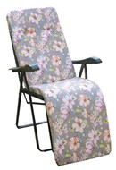 Кресло-шезлонг Альберто-3 арт.с562/133 (каркас антрацит, ткань серая. цветы) в Томске