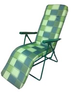 Кресло-шезлонг Альберто арт.с92а/66 (каркас зеленый, ткань зелен.клетка) в Томске