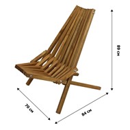 Кресло-шезлонг КЕНТУККИ арт.G-LC-004-OAK деревянный в Оренбурге - предосмотр 2
