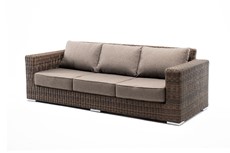 Прямой трехместный диван Боно, коричневый  Артикул: YH-C3515W brown в Оренбурге