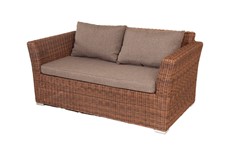 Прямой диван Капучино двухместный, коричневый Арт.: YH-C2130W-3 brown в Рязани