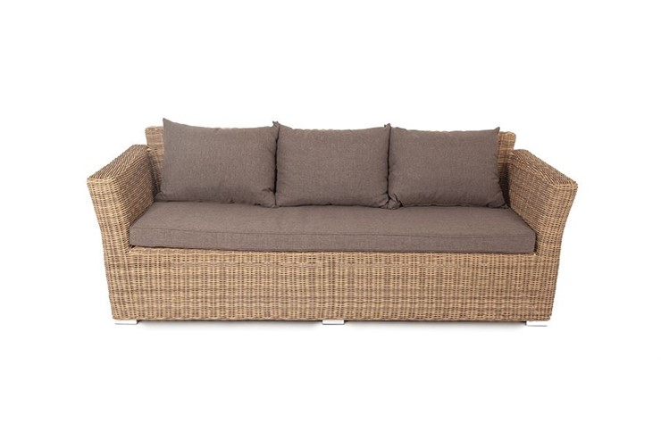 Прямой диван Капучино трехместный,  цвет соломенный Арт.: YH-C3130W-3 в Саранске - изображение 2