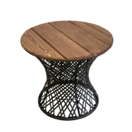 Стол Бонго макси коричневый, диаметр 0,80 м в Тюмени