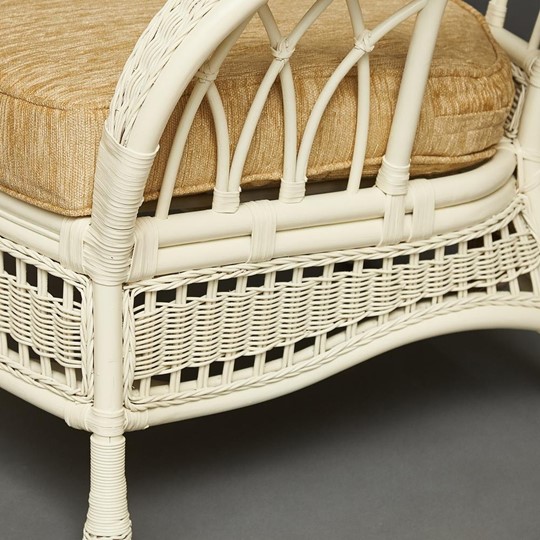 Комплект для отдыха MICHELLE (стол со стеклом+ диван + 2 кресла + подушки) TCH White (белый) арт.13336 в Саратове - изображение 15