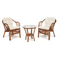 Комплект кофейный NEW BOGOTA (2 кресла + стол) coco brown (коричневый кокос) с подушками, арт.13341 в Самаре