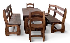 Комплект мебели №13 (стол 180 + Скамья 2 шт. 180 + стул 2 шт.) в Самаре