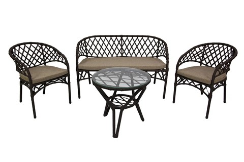Набор мебели Фреско, коричневый, светло-коричневый, FR-MТ001,FR-MТ002,FR-MТ003 в Тюмени - изображение