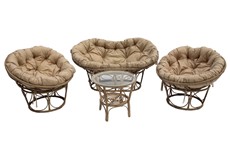 Набор мебели Романо (ротанг бежевый, подушки бежевый,) BG2348,BG2349,BG2350 в Саратове