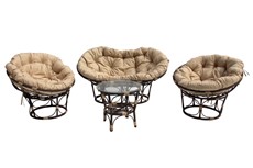 Набор мебели Романо (ротанг коричневый, подушки бежевый,) BG5333,BG5334,BG5335 в Екатеринбурге