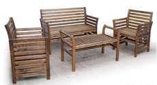Комплект мебели для сада №4 (стол 100 + Скамья 140 + кресло 2 шт.) в Саратове