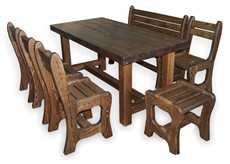 Комплект мебели для сауны (стол 140 + Скамья 110 + стул 4 шт. + табурет) в Рязани
