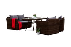 Набор мебели Аффогато, коричневый Арт.: AS2C2T-4-SET brown в Рязани