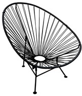Кресло M-GROUP Ракушка (Черное) в Сочи