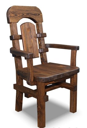 Кресло с подлокотниками из сосны