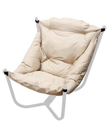 Кресло Чил, Белое/бежевая подушка в Ульяновске - изображение 1
