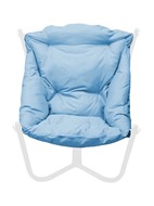 Кресло Чил, Белое/голубая подушка в Самаре