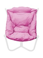 Кресло Чил, Белое/розовая подушка в Туле