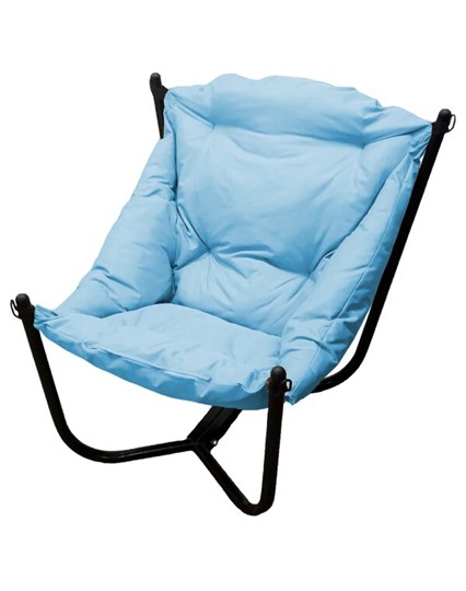 Кресло Чил, черное/голубая подушка в Екатеринбурге - изображение 1