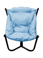 Кресло Чил, черное/голубая подушка в Набережных Челнах