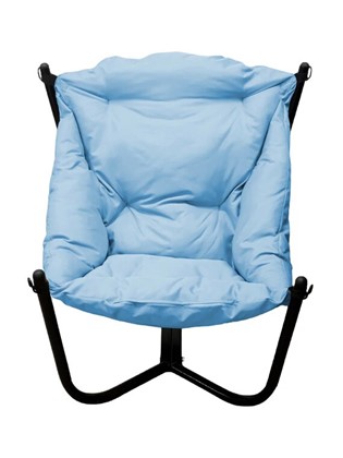 Кресло Чил, черное/голубая подушка в Екатеринбурге - изображение