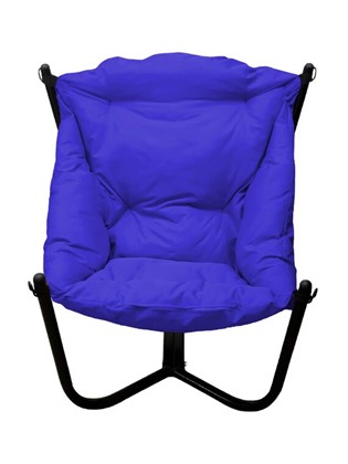 Кресло Чил, черное/синяя подушка в Екатеринбурге - изображение