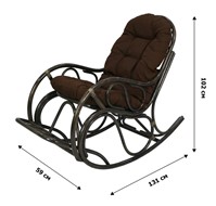 Кресло-качалка Маргонда, коричневый, CV-MK17 в Сочи - предосмотр 5