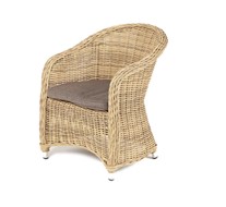 Кресло Равенна цвет соломенный с серой подушкой Арт.: YH-C1103W в Тюмени