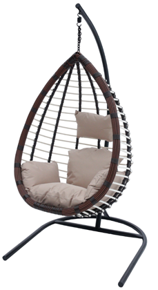 Подвесное кресло Шарм, подушка бежевая D159-МТ003 в Сочи - изображение