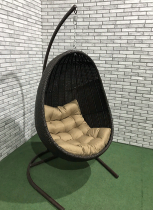 Подвесное кресло Йо-Йо (плетение сплошное) со стойкой в Рязани - изображение