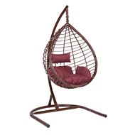 Кресло подвесное BALI (коричневый/бордовый) в Саратове