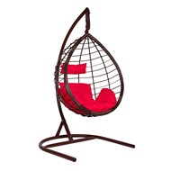 Кресло-кокон подвесное BALI (коричневый/красный) в Ростове-на-Дону