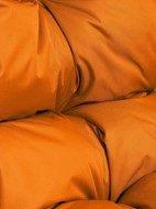 Подвесное кресло Для двоих ЛЮКС с ротангом белое (оранжевая подушка) в Екатеринбурге - предосмотр 19