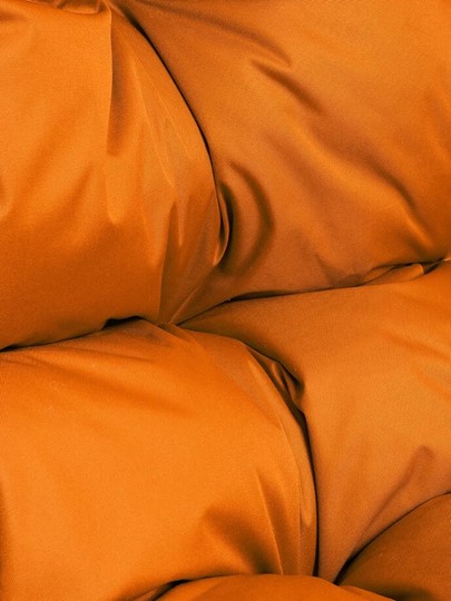 Подвесное кресло Для двоих ЛЮКС с ротангом белое (оранжевая подушка) в Екатеринбурге - изображение 19