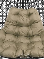 Подвесное кресло Для двоих ЛЮКС с ротангом чёрное (бежевая подушка) в Екатеринбурге - предосмотр 17