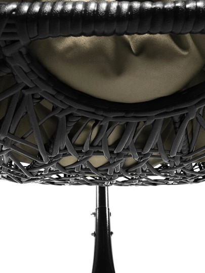 Подвесное кресло Для двоих ЛЮКС с ротангом чёрное (бежевая подушка) в Екатеринбурге - изображение 22