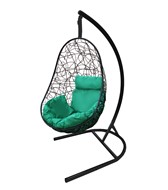 Кресло-кокон подвесное EWERTON COMFORT (черный/зеленый) в Екатеринбурге