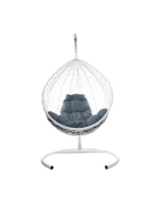 Подвесное кресло Капля (Белый/серая подушка) в Сочи - изображение