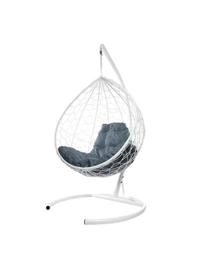 Подвесное кресло Капля (Белый/серая подушка) в Сочи - изображение 2
