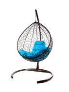 Подвесное кресло Капля (Коричневый/голубая подушка) в Саратове - предосмотр