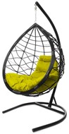 Подвесное кресло Капля Лори (Чёрный/Желтая подушка) в Екатеринбурге - предосмотр