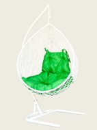 Кресло-кокон подвесное Liverpool (белый/зеленый) в Тюмени