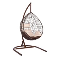Кресло-кокон подвесное Liverpool Comfort (коричневый/коричневый/бежевый) в Екатеринбурге