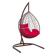Кресло подвесное Liverpool Comfort (коричневый/красный) в Якутске