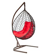 Кресло-кокон подвесное Liverpool (шоколад/красный) в Самаре